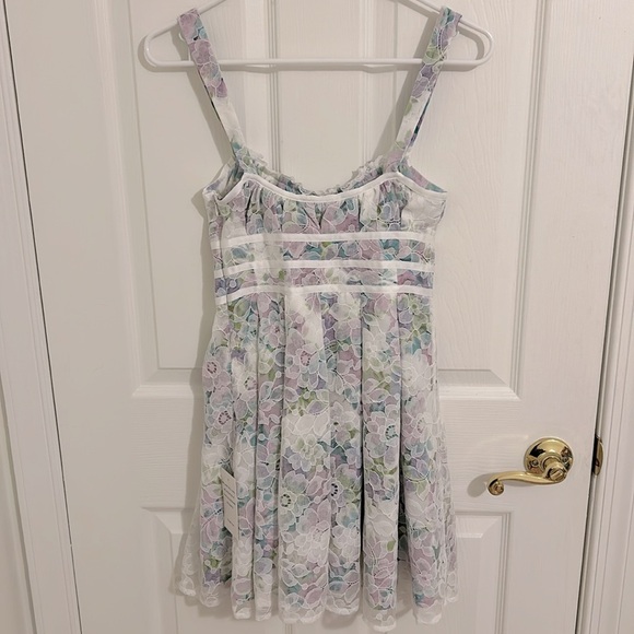 For Love And Lemons Loretta Lace Floral Mini Dress Ivory NWT Size XS - Picture 11 of 14